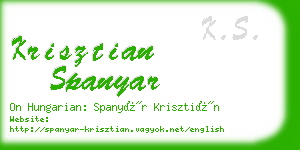krisztian spanyar business card